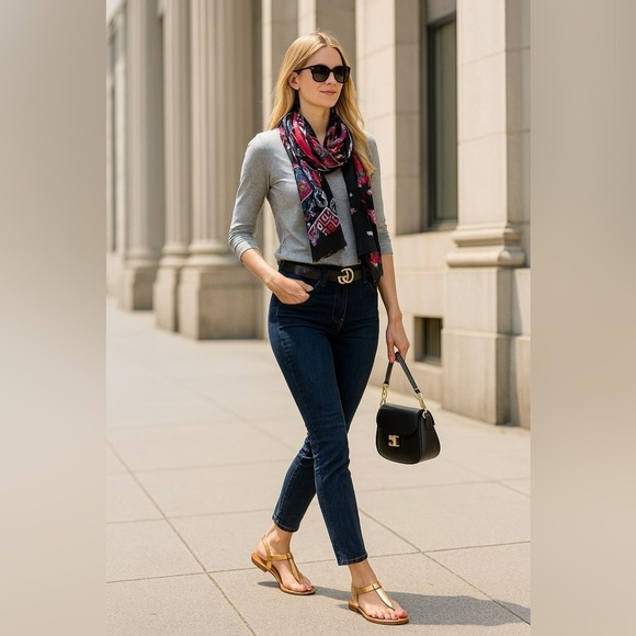 ZARA Gold Leather Flat Sandals Size 7.5 EU 38 NWT Leather Upper, Rubber Sole - Picture 1 of 10